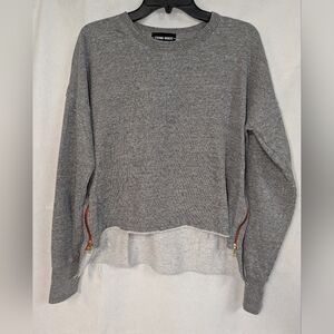 Etienne Marcel Gray Sweatshirt with Zipper Details